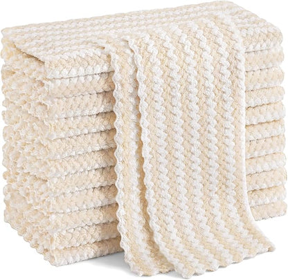 Homaxy 12 Pack Kitchen Dish Cloths, Ultra Soft and Absorbent Dish Towels