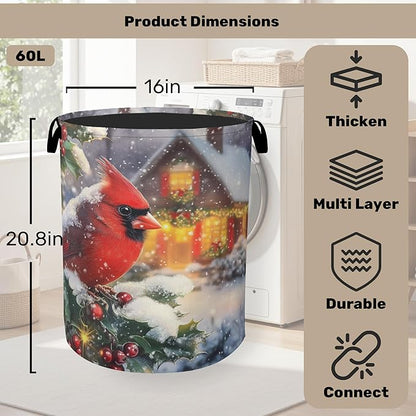 Red Cardinal Cottage Foldable Laundry Hamper