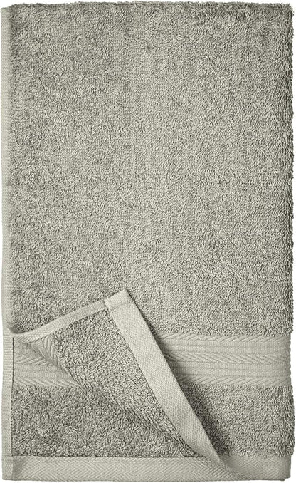 Amazon Basics 6-Piece Fade-Resistant 100% Cotton Hand Towels
