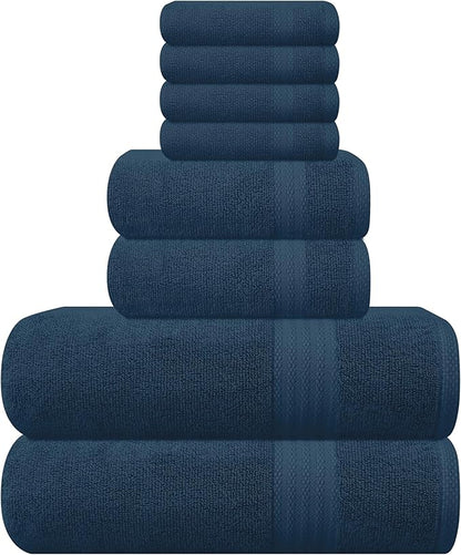 GLAMBURG Ultra Soft 8-Piece Towel Set