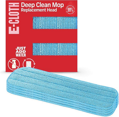 E-Cloth 4-Pack Deep Clean Mop Head, Microfiber Mop Replacement Head, Perfect