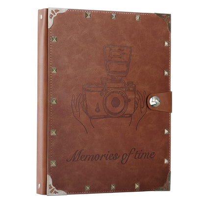 ZEEYUAN DIY Scrapbook Photo Album 60 Pages Leather Memory Photo Book 8.5x11 inch,Vintage Travelling Scrapbook Family Scrap Book Scrapbooking Supplies Kits for Couples