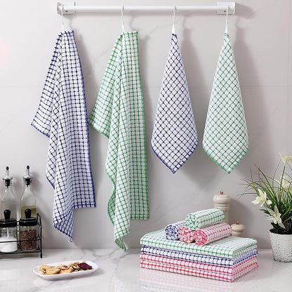 Homaxy Kitchen Towels and Dishcloths Set, 16 x 25 and 12 x 12 Inches, Super