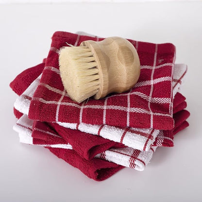 Ritz Terry Check Dish Cloth Set: Highly Absorbent & Super Soft