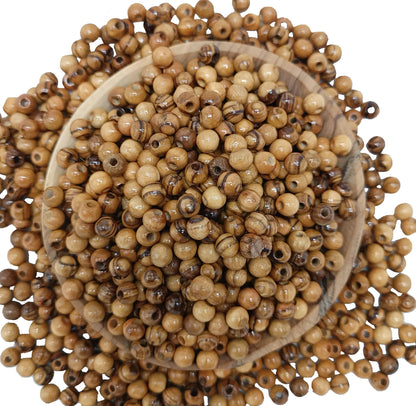 ZULUF 6mm Olive Wood Beads Bulk 500pcs – Natural Wooden Pieces for Jewelry Making, Catholic Rosary Supplies, Bracelet Necklace Craft Parts, DIY Macrame, Holy Land with Certificate BEAD021