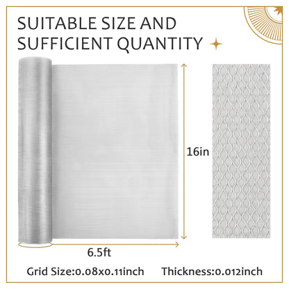 UNIFAMILY Sculpting Wire Mesh,6.5FT x 16IN Aluminum Wire Mesh for Arts and Craft, Aluminum Armature Wires for Sculpting, Armature Mesh for Clay, Sculpting Craft Mesh for DIY Projects (6.5FT-1 roll)