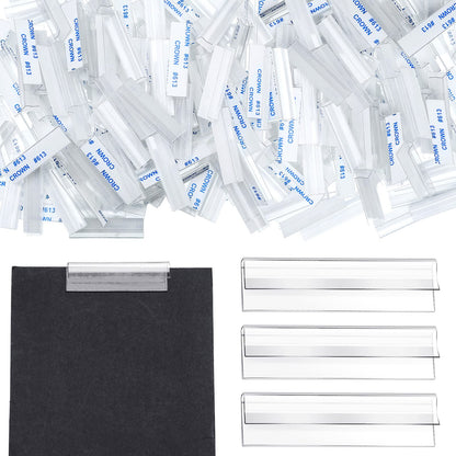 Tatuo 450 Pcs Earring Card Adapter Bulk Self Adhesive Lip Adapter Plastic Lip Hanger for Earring Card Necklace Jewelry Display, 1.54 x 0.43 inch