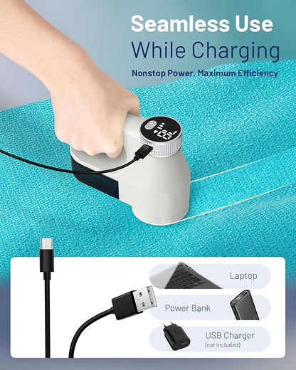 BEAUTURAL Fabric Shaver, Rechargeable Lint Remover, Electric Portable Sweater