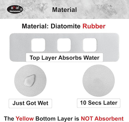 Faucet Mat Bathroom Sink 3-square-hole : AHA HOMEWARE Diatomite Rubber Bathroom