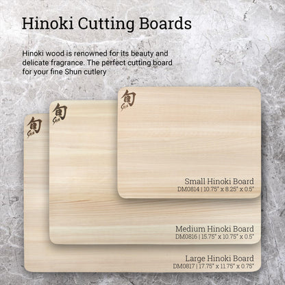 Shun Cutlery Medium Hinoki Cutting Board, 15.75" x 10.75" Wooden Japanese Chopping Board for Kitchen, Medium-Soft Wood Preserves Knife Edges, Forest Stewardship Council Certified