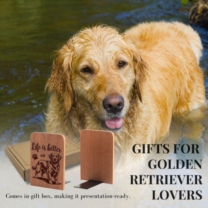 INNObeta Decorative Wooden Book Ends, Animal Bookends, Heavy Duty Bookends for Shelves Unique Design(1 Pair, 4.72x6.69 Inches) - GRBetter
