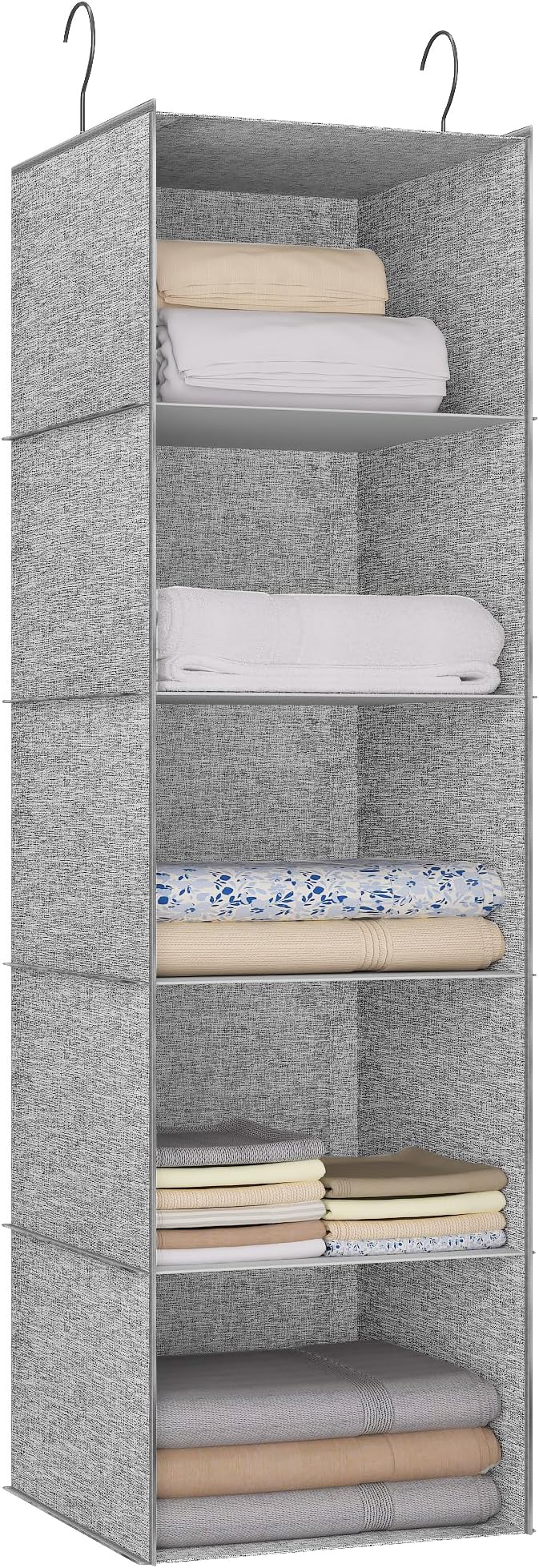 5-Shelf Hanging Storage Closet Organizer, Linen Rv Storage and Organization
