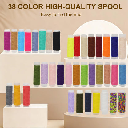 Sewing Kit for Adults, 238 pcs Sewing Accessories,38XL Thread Spools, Friendly for Beginner and Professional for Worker, Suitable for Travel, Home, School and DIY Gift, Needles,Emergency Sewing Kits