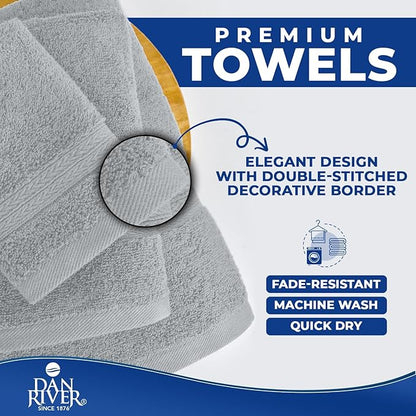 DAN RIVER 8 PC Luxury Bath Towels