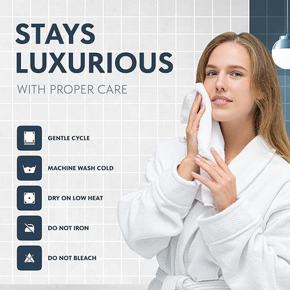 White Classic Luxury Cotton Washcloths 13x13 Inch