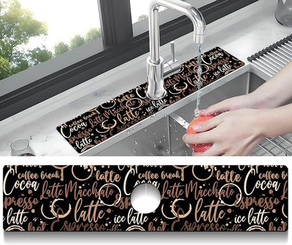 Kitchen Sink Splash Guard Faucet Mat Super Absorbent Fast Drying Mat Sink