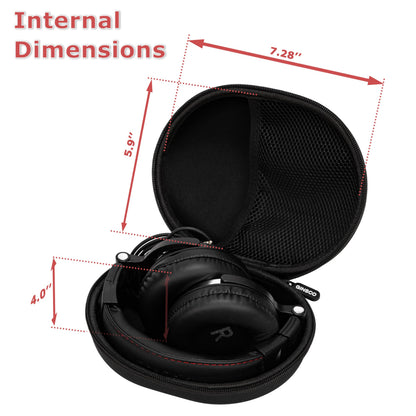 Ginsco Hard Case for Soundcore by Anker, Space One, Active Noise Cancelling Headphones, Arch Case for OneOdio Pro 10/A70/A71, ATH M20X/M30X/M40X, Sony MDR7506 etc Studio Monitor Headphone
