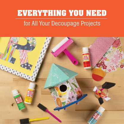 Mod Podge, Essential Decoupage Kit, Featuring 8 Formulas and 10 Tools, Perfect for DIY Arts and Crafts Projects