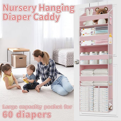 1 PC Pink Over the Door Organizer