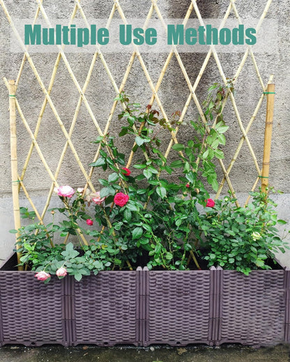 Moromyse 60 Pack Bamboo Stakes for Plant 5 Feet (58inch) with Twist Ties Bamboo Sticks Plant Support Garden Stakes Poles for Tomatoes Cucumber Grapes Pole Beans Trees Potted Dahlia Flowers