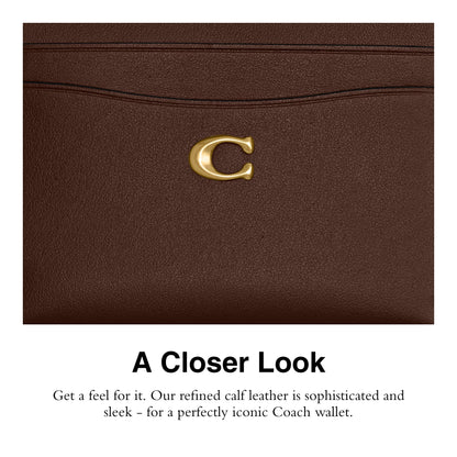 Coach, Womens, Essential Card Case, Maple, One Size