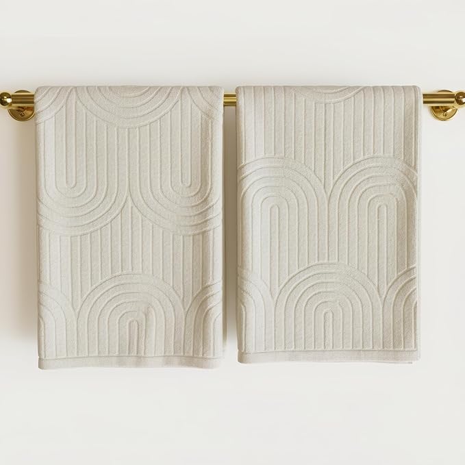 KIBAGA Decorative Hand Towels for Your Bathroom Or Kitchen – Luxurious Set of 2