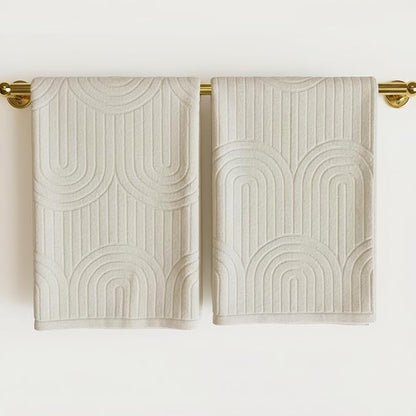 KIBAGA Decorative Hand Towels for Your Bathroom Or Kitchen – Luxurious Set of 2