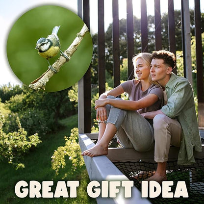 SWISSINNO Bird Feeders - No Mess Hanging Bird Feeder for Outdoors - Smart Birds Davos Spill Proof Wild Cardinal & Small Bird Feeder with Integrated Seed Catcher Tray - Dual Chamber - Light Grey