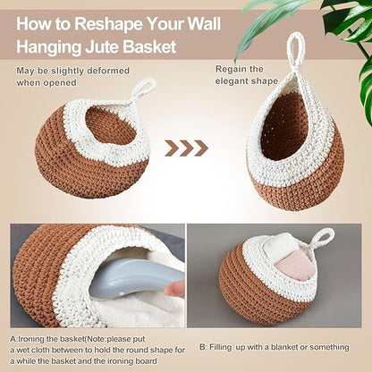 Honeydak Boho Decor Hanging Wall Baskets