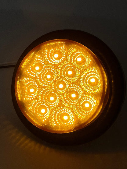 All Star Truck Parts Amber LED Clearance Marker Lights Kit, 10x 2.5in Round, 13 Diodes, Waterproof, Model ASA2513A10-N
