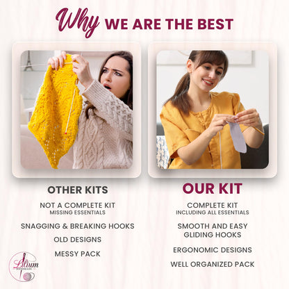 Starter Crochet Kit for Beginners Adults – 73PCS Complete Learn to Crochet Set with Yarn, Ergonomic Hooks & Accessories, Easy DIY Crochet Starter Kit, Craft Gift for Women, Teens & Adults