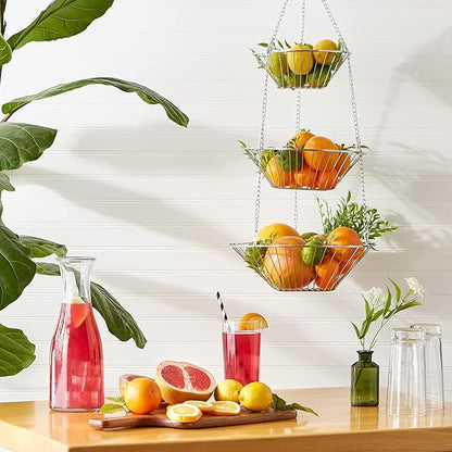 RSVP 30-by-12-Inch 3-Tier Wire Hanging Basket