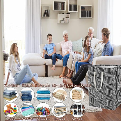 Waterproof Laundry Hamper Collapsible Laundry Basket Leather Handle Laundry Bag