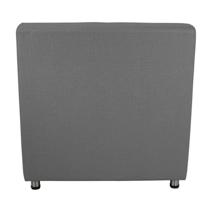 FDP Pro Series Connect Modular Chair Designed for Custom Configurations and Interconnectivity Hand Upholstered Commercial Furniture for Hotel Lobby, Office, Restaurant, Library- Slate Gray Crosshatch