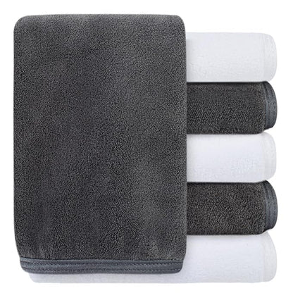 SINLAND Absorbent Coral Velvet Washcloth Ultra Soft Microfiber Face Towels 12 x