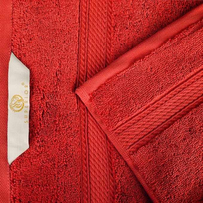 SUPERIOR Egyptian Cotton Pile Hand Towel Set of 4, Ultra Soft Luxury Towels