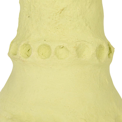 Creative Co-Op Handmade Paper Mâché Vase with Embossed and Debossed Design, Mint