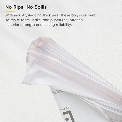 EKO 9.3 Gallon / 30–35 Liter Drawstring Trash Bags, Extra-Strong Leak-Resistant
