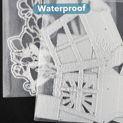 Briartw 50 Pack Storage Envelopes,Clear 7x9.4" Resealable Plastic Envelopes Pockets for Cutting Dies Stencil Crafts Organizer Holder,Storage Bag for Clear Stamp,Die Cuts,Scrapbook Paper,Photos