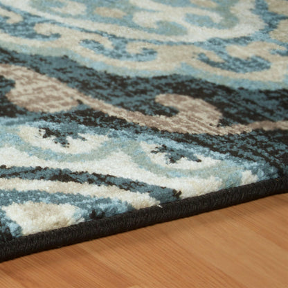 Superior Indoor Area Rug, Plush Soft Rugs for Living Room, Bedroom, Office, Dining, Kitchen Floors, Modern Aesthetic, Geometric Diamond Lattice Floor Decor, Abner Collection, 5' x 8', Grey
