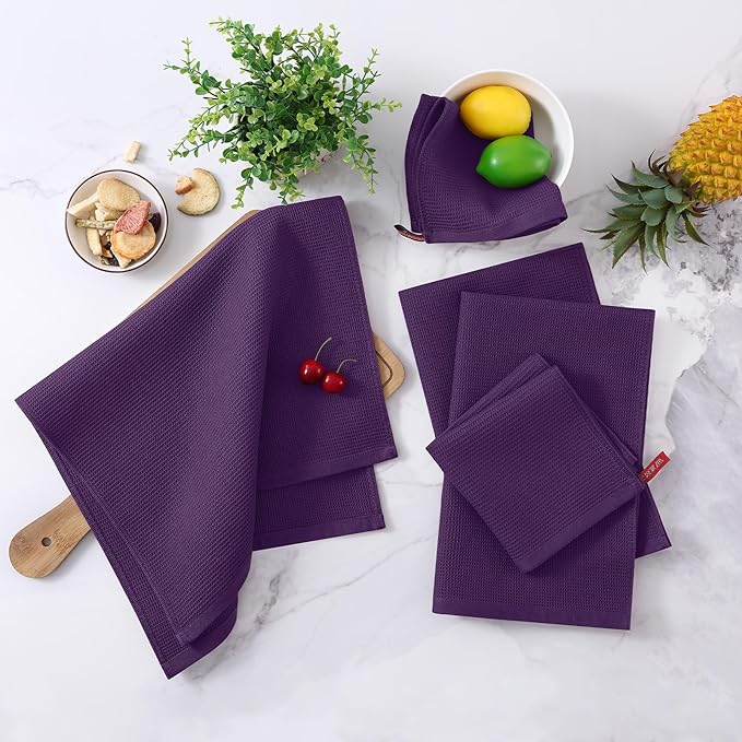 Homaxy 100% Cotton Waffle Weave Dish Cloths