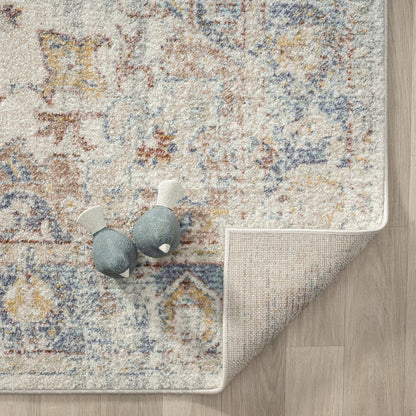 LUXE WEAVERS Floral Pattern Farmhouse Area Rug, 5X7, Cream