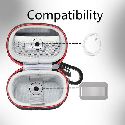 RLSOCO Hard Case for Devialet Gemini II True Wireless Earbuds | Shockproof, Dustproof, Water-Resistant Storage Pouch, with Sturdy Metal Hook (Case Only)