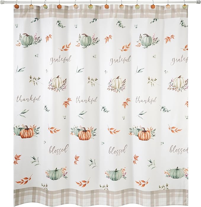 Avanti Linens - Fabric Shower Curtain, Fall Inspired Bathroom Decor