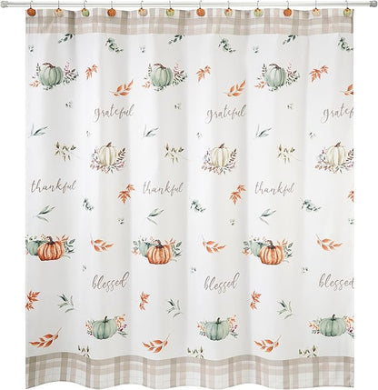 Avanti Linens - Fabric Shower Curtain, Fall Inspired Bathroom Decor