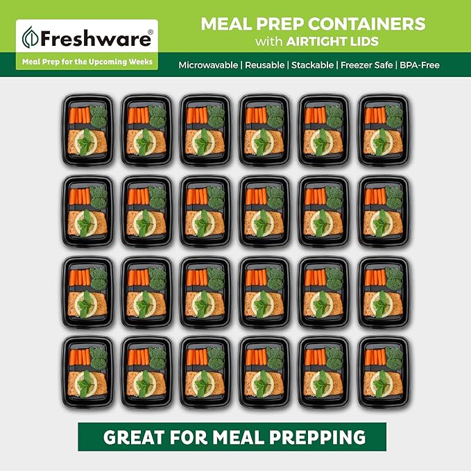 Freshware Meal Prep Containers 1 Compartment