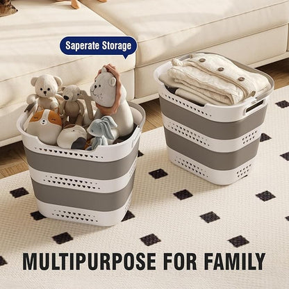 Collapsible Plastic Laundry Basket Hamper