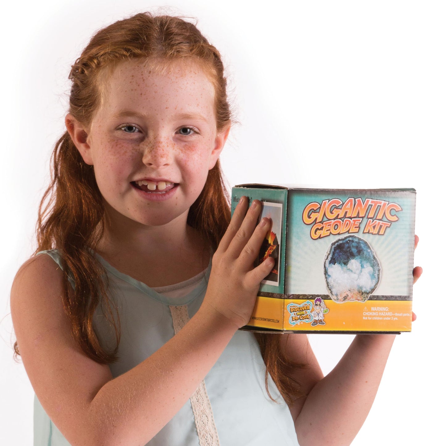 Blue Marble Break Open A Gigantic Geode – Break Your Own Large Geode with Crystals, Earth Science Kit for Kids to Learn Geology, Gifts for Rock Collectors, Cool Rocks for Boys and Girls