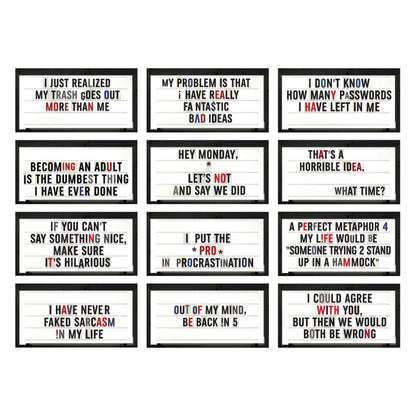 Genuine Fred Daily Marquee Desktop Flipchart, 52 Witty Signs, Fun & Functional Desk Accessories for Home or Office, Funny Gift for Coworkers, Office Gifts