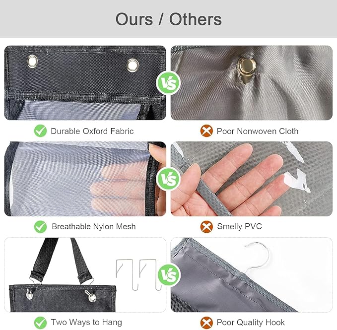 Legging Organizer Storage, T-Shirt Organizer, Foldable Hanging Closet Organizer